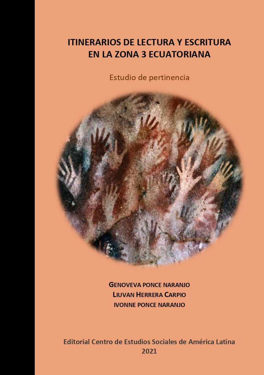 Portada del libro Itinerarios de lectura y escritura en la zona 3 ecuatoriana. Estudio de pertinencia